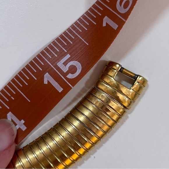 Vintage 80 90 Retro Heavy Matte Gold Thick Omega Chain Mobwife Choker Necklace - Picture 6 of 17